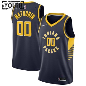 Dres Indiana Pacers Bennedict Mathurin 00 Nike 2022-23 Icon Edition Navy Swingman - Dječji